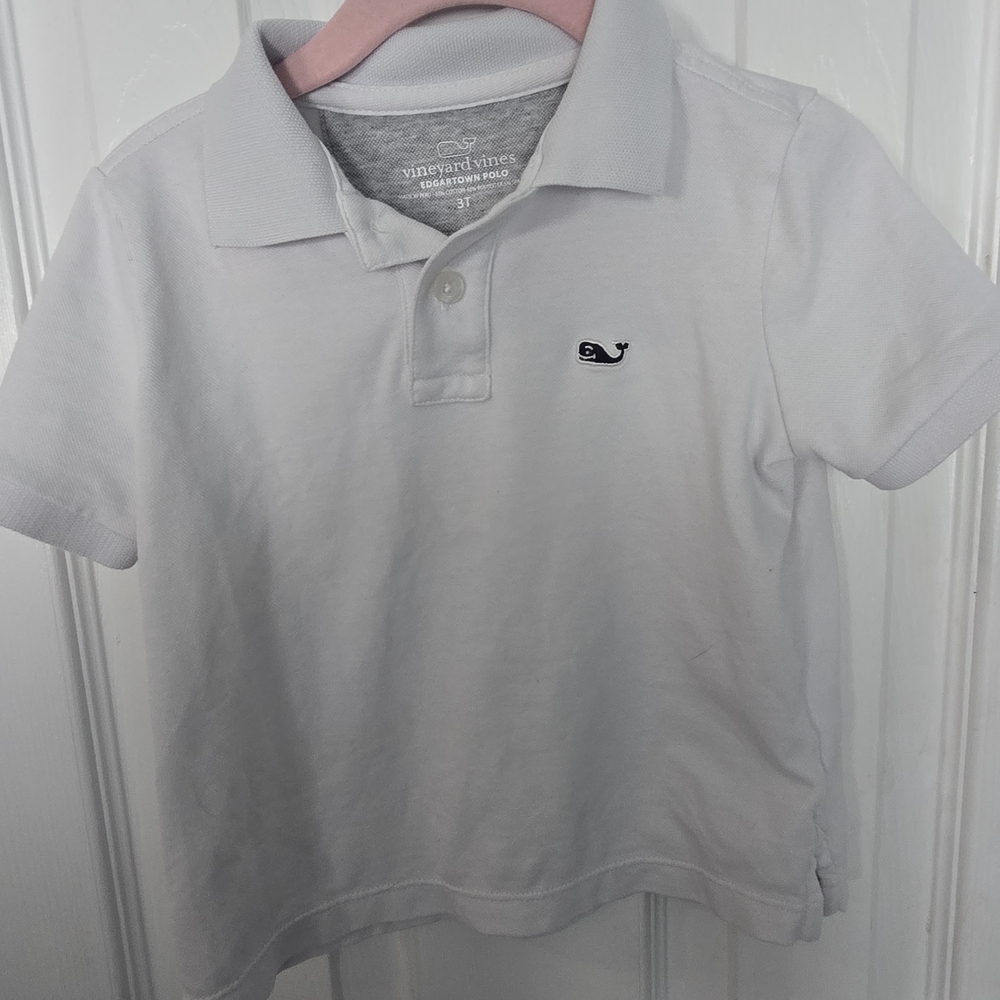 Vineyard Vines Kids Classic White Polo 3t